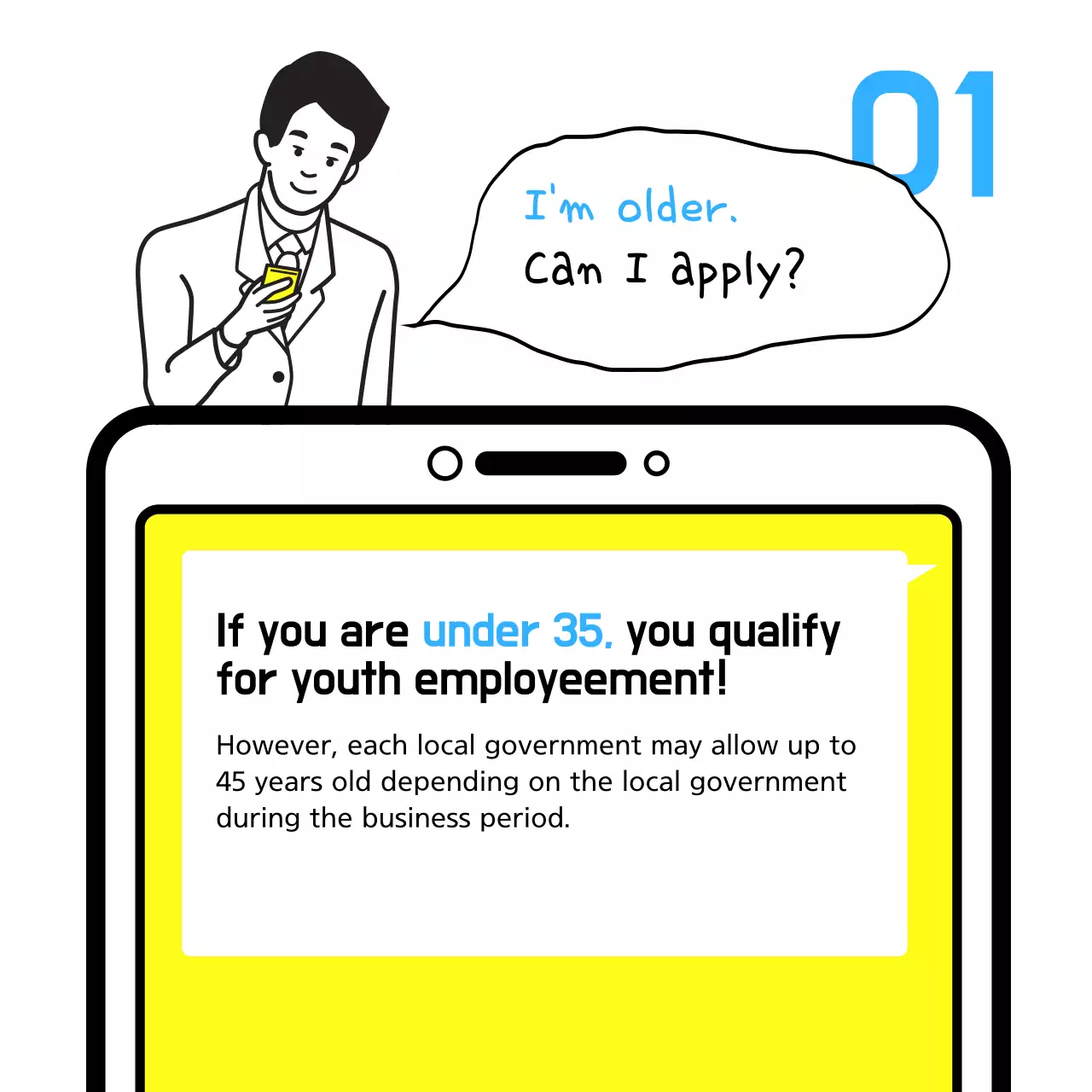 Yellow Minimal Employment Announcement Instagram Carousel