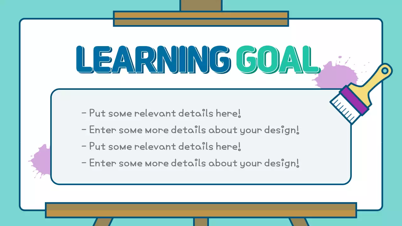 Teal Playful Art Guide Presentation