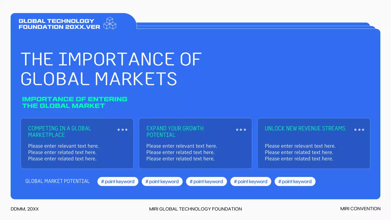 블루 모던 마켓 전략 프레젠테이션