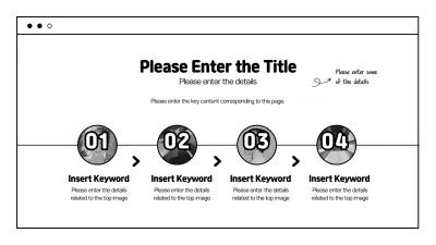 Designing a timeline chart with a white and black bold concept