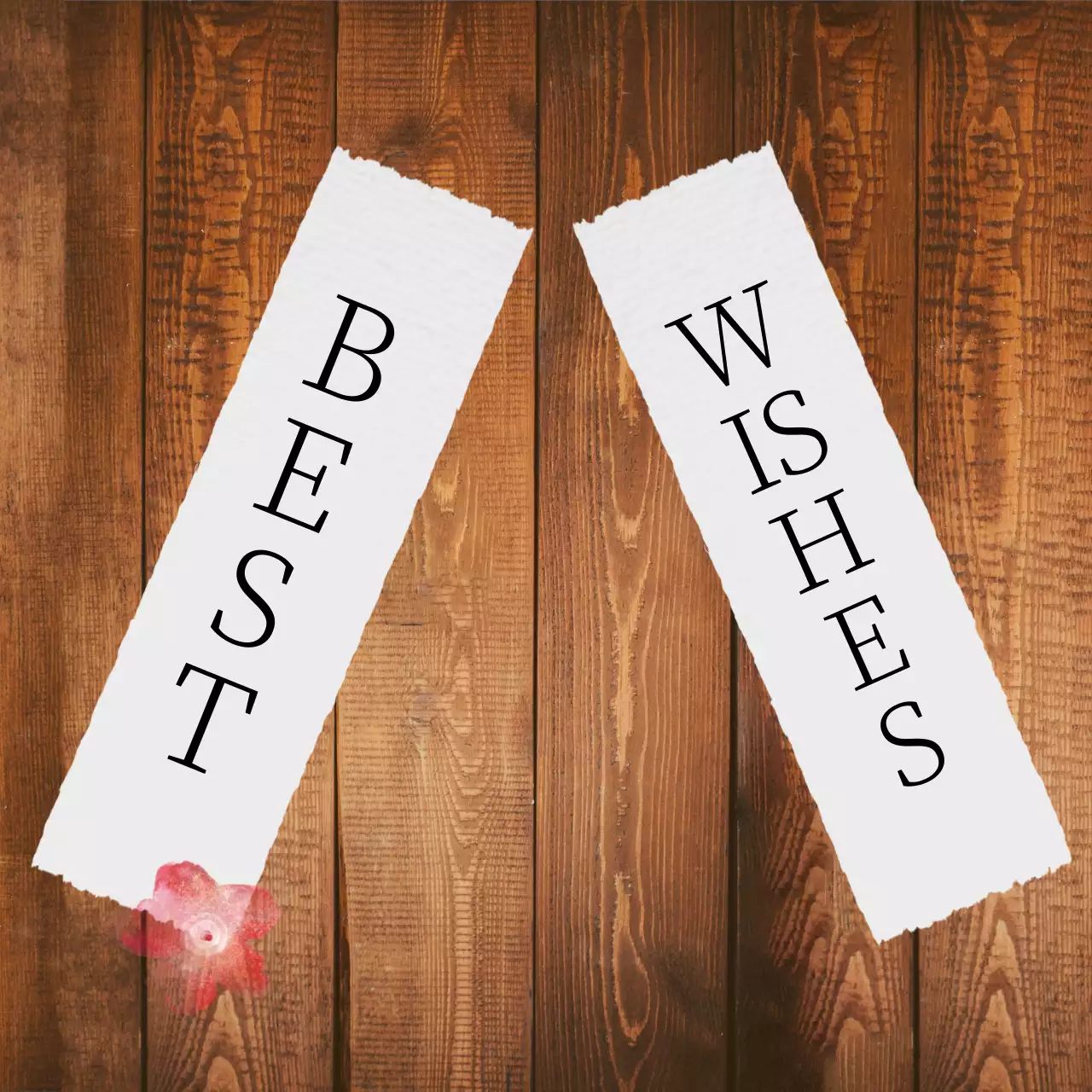 Pink Minimal New Year Greetings Card Banner