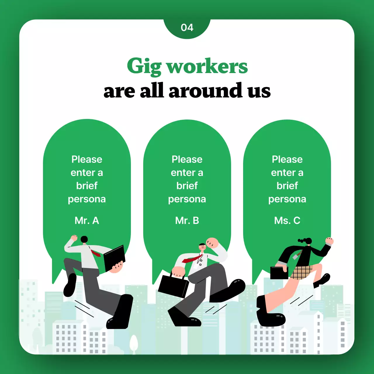Promote your gig worker platform with cute, green illustrations