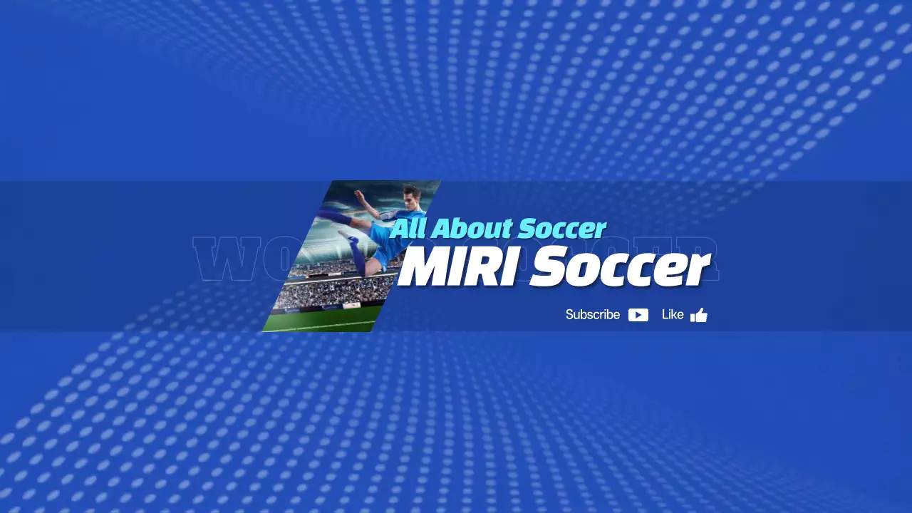 Blue Modern Soccer Promotion YouTube Thumbnail