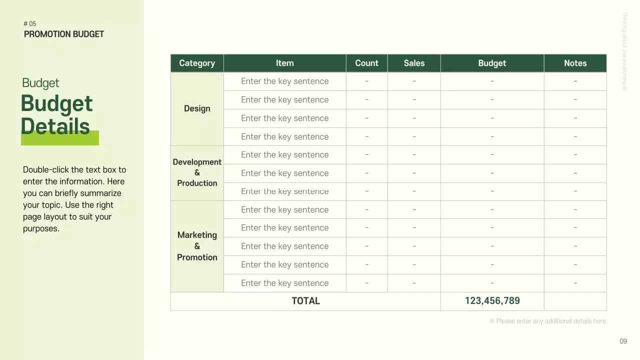 Green Minimal Vegan Plan Presentation