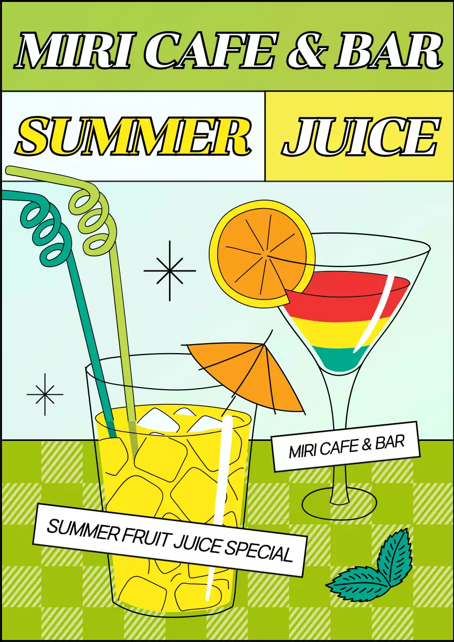Yellow Retro Summer Promotion Poster