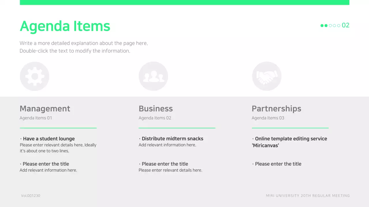 A simple, lime green student government meeting