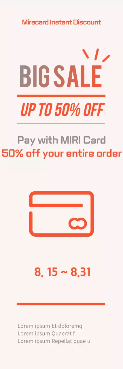 Banner de promoção de venda moderno laranja