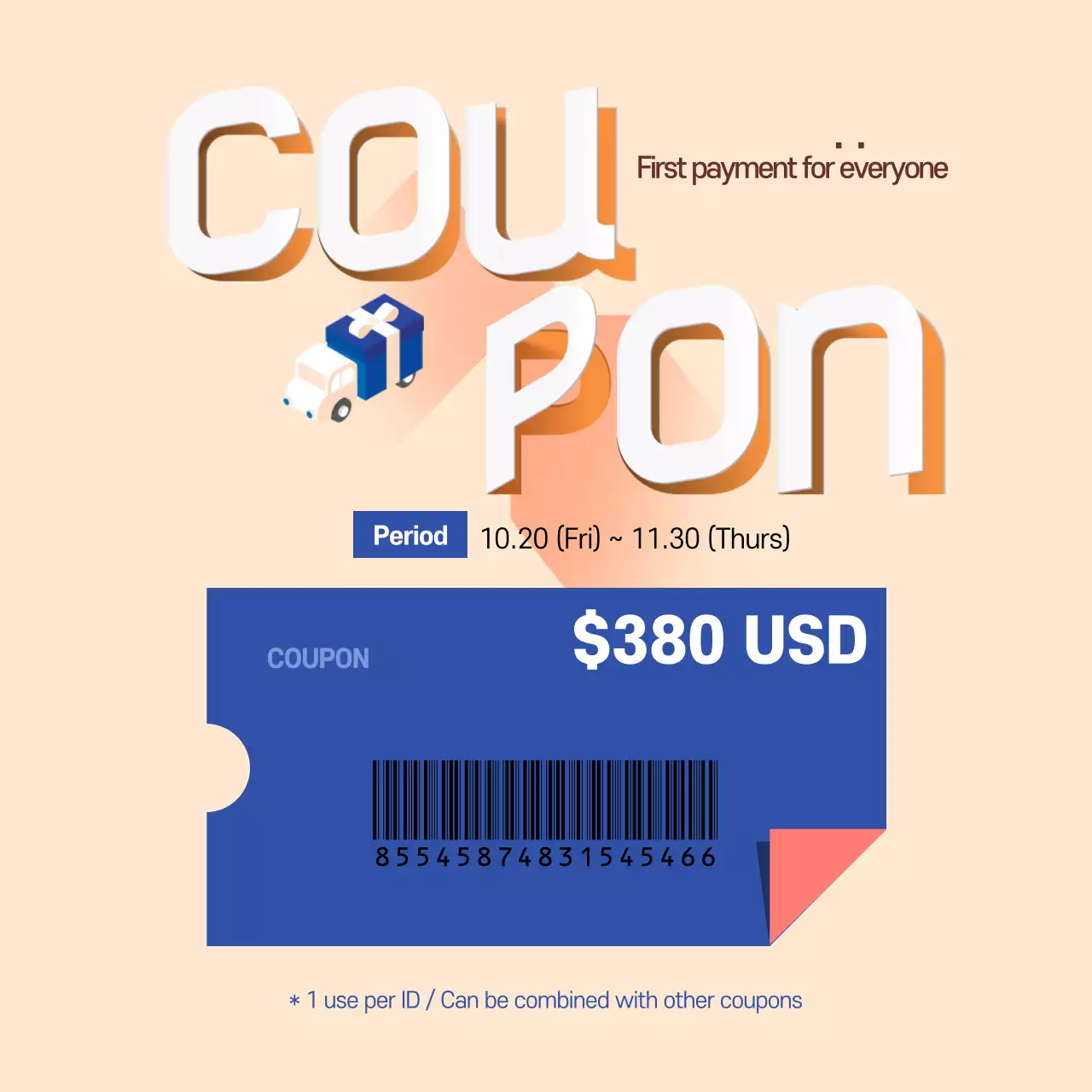 Beige Modern Coupon Promotion Instagram Post