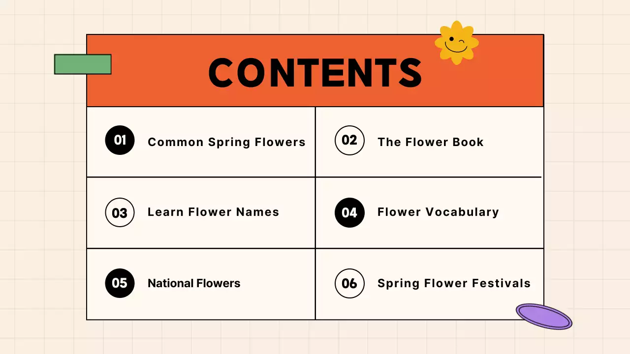 Orange Modern Spring Guide Presentation