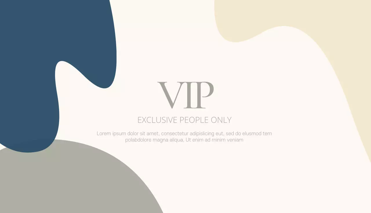 Blue Abstract Vip Invitation Business Card