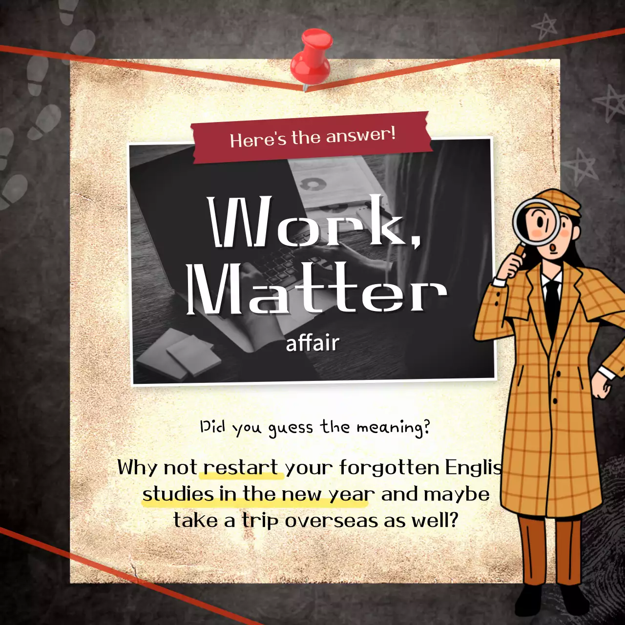 Beige Vintage Mystery Guide Instagram Carousel