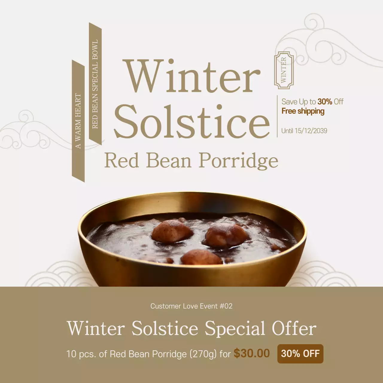 Beige Traditional Porridge Promotion Instagram Post