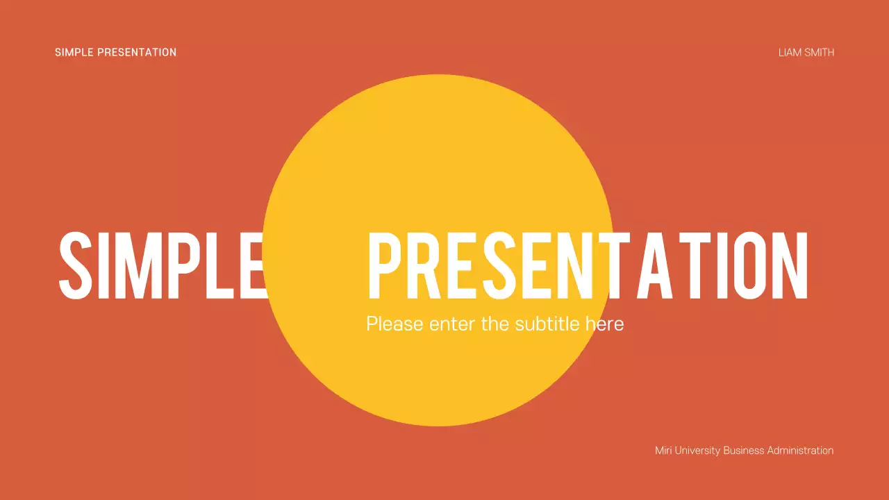 Simple presentations