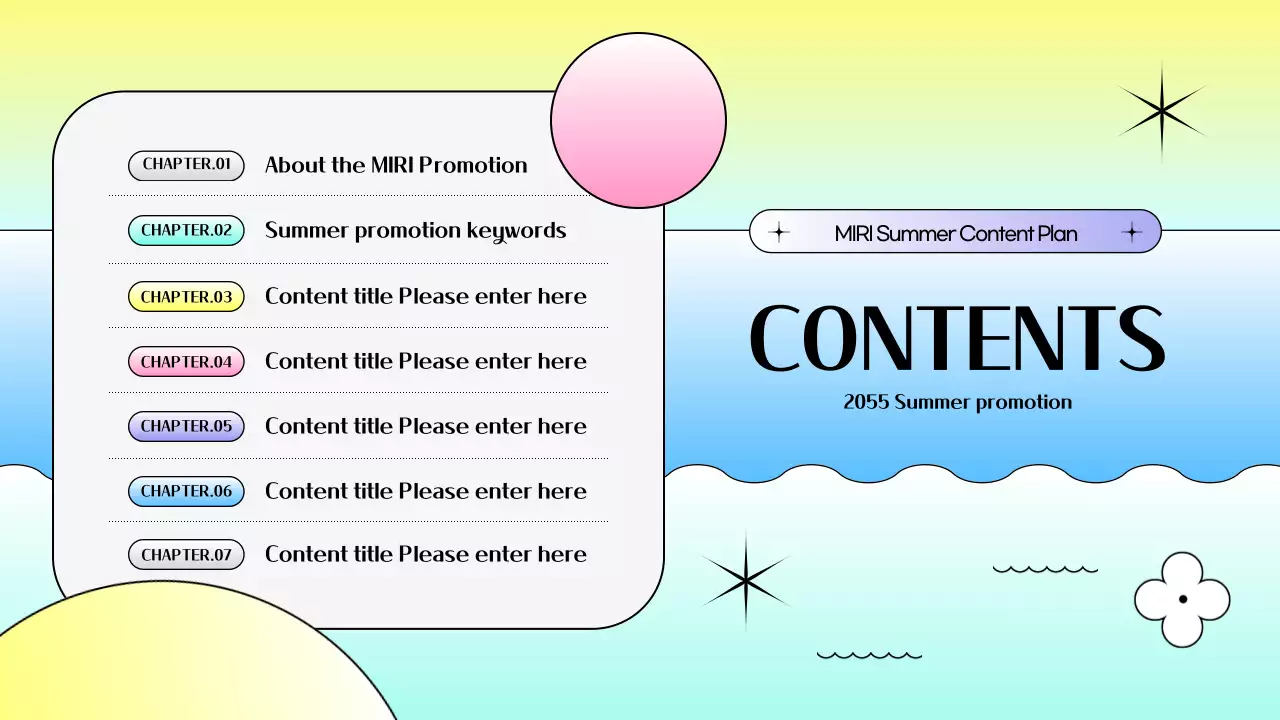 Colorful Modern Summer Promotion Plan Presentation