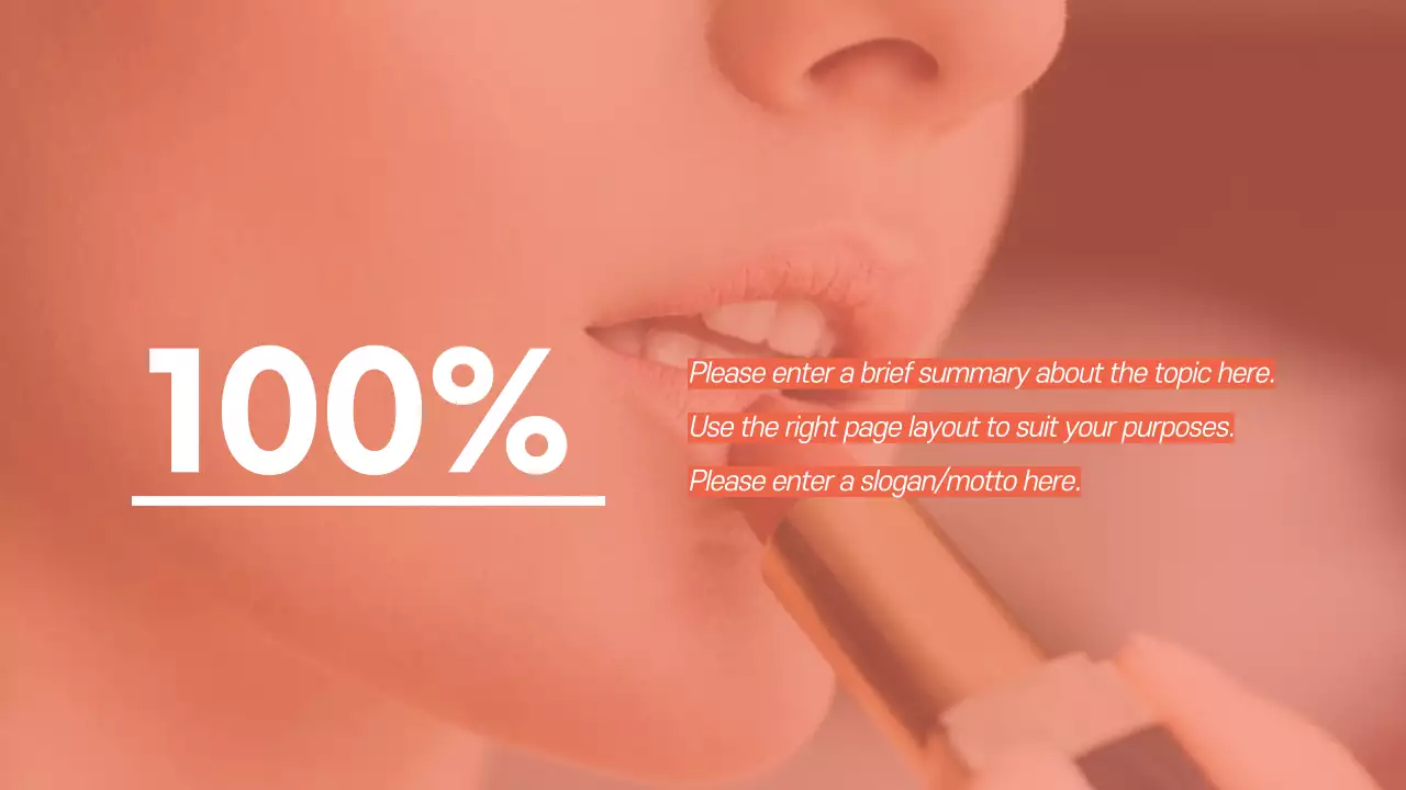 Coral Modern Beauty Presentation