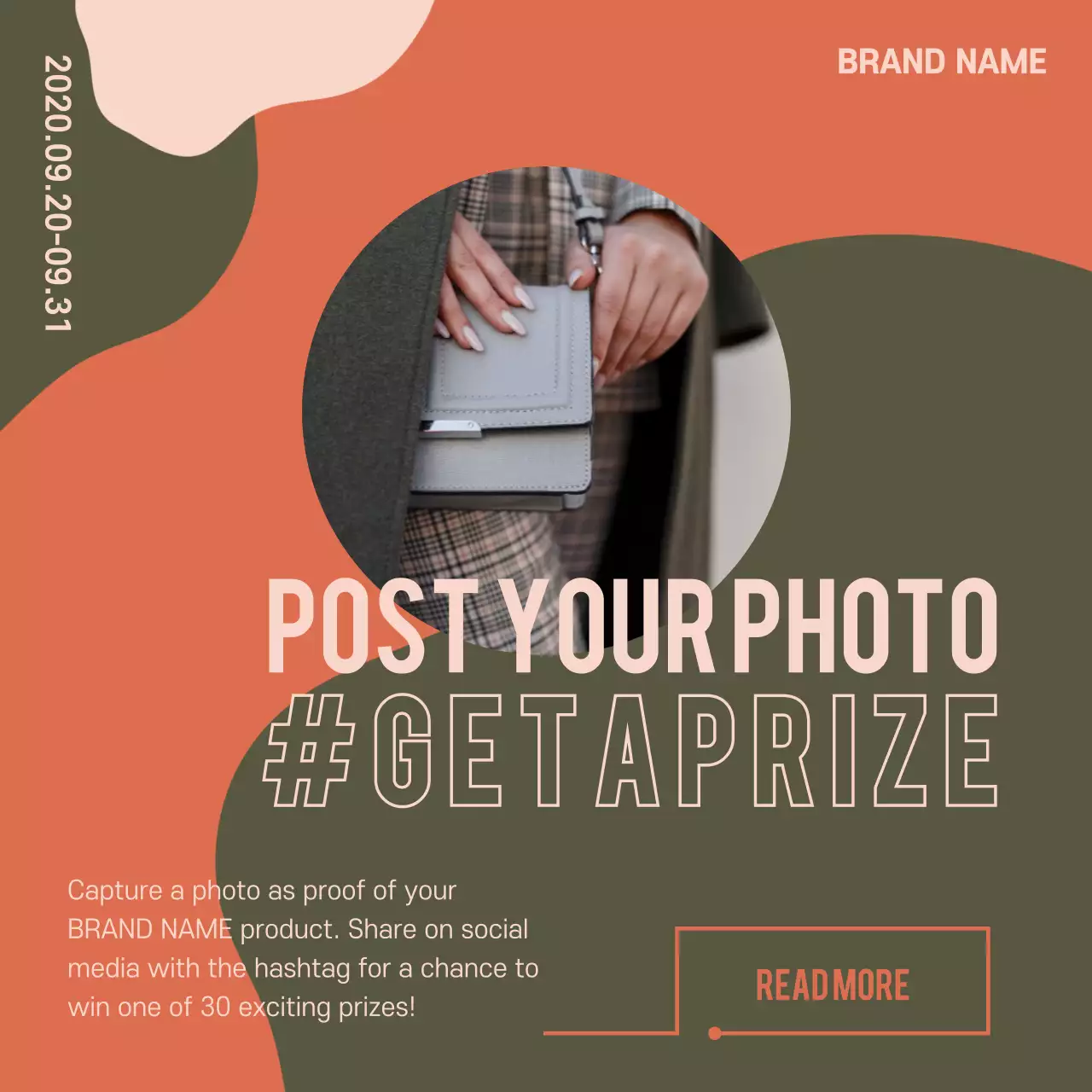 Orange Trendy Contest Promotion Instagram Post