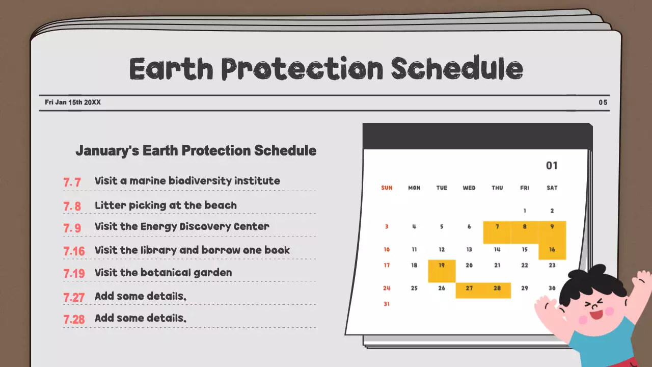 Presentasi Buletin Brown Simple Environment