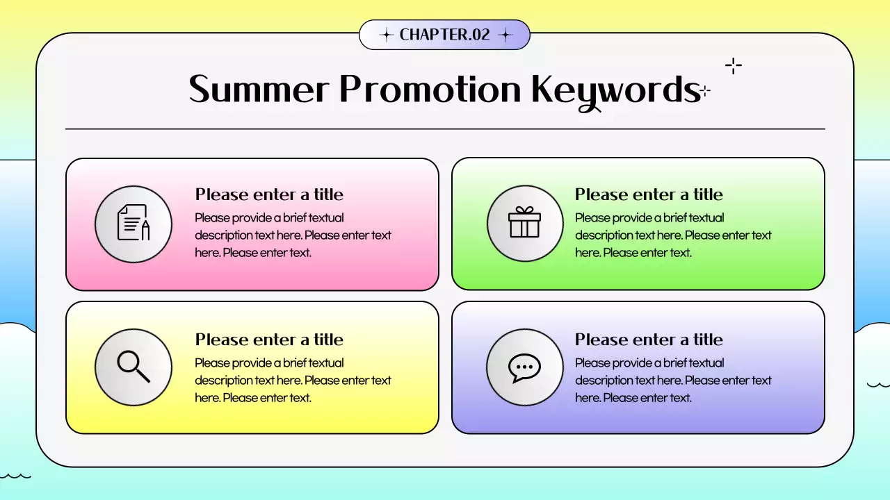 Colorful Modern Summer Promotion Plan Presentation