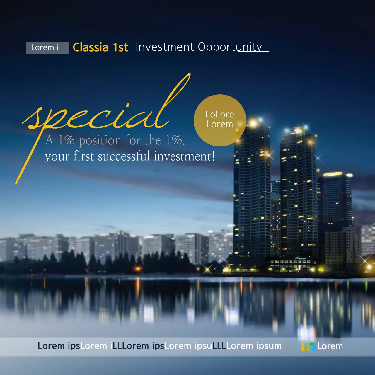 Blue Modern Investment Promotion Banner