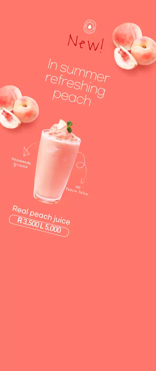 Simple style in pink and white to promote a summer menu