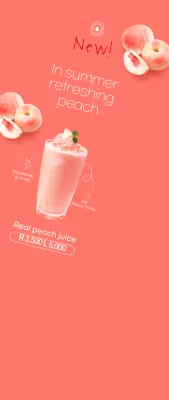 Simple style in pink and white to promote a summer menu