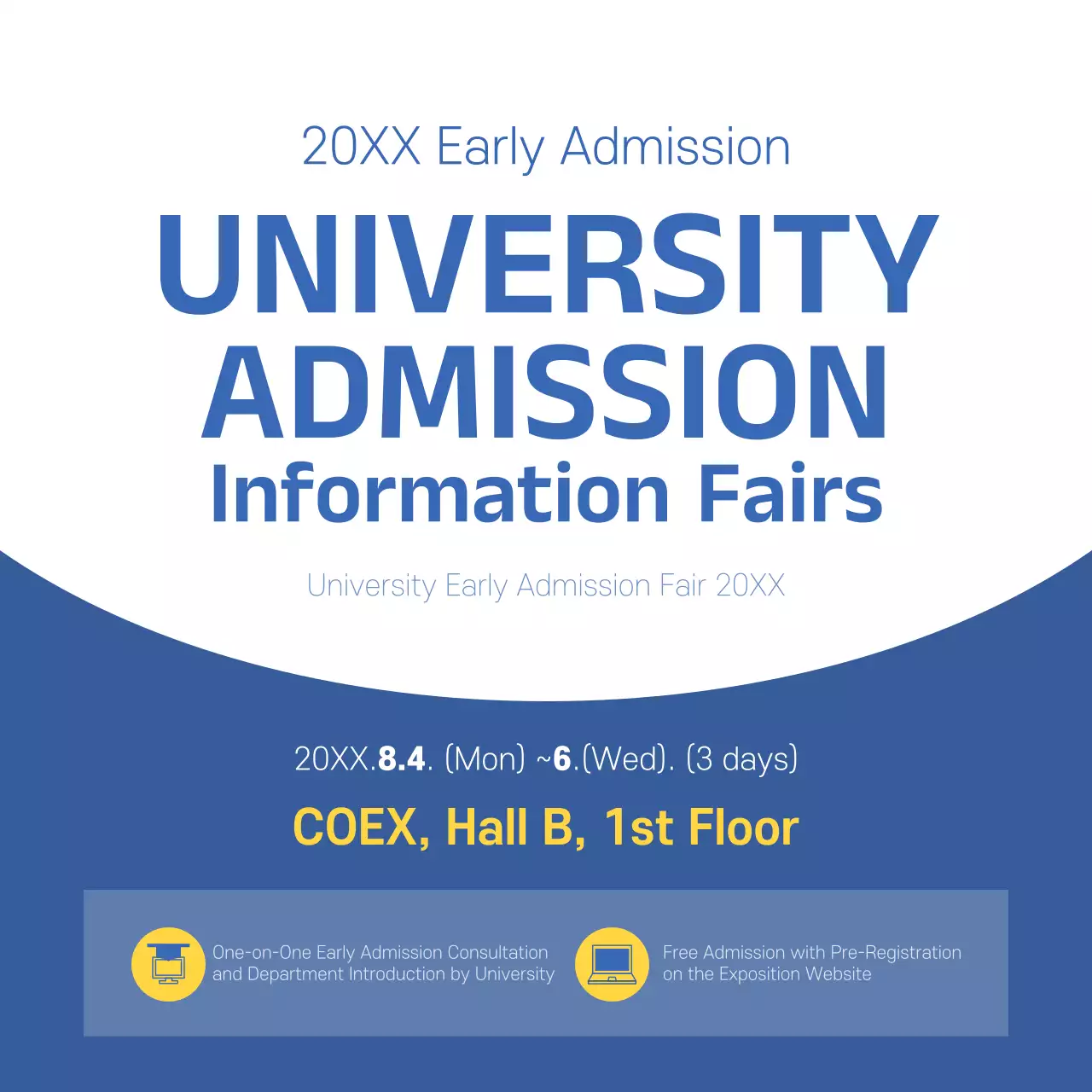 Blue Professional University Event Instagram Post