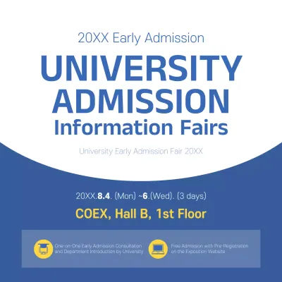 Blue Professional University Event Instagram Post