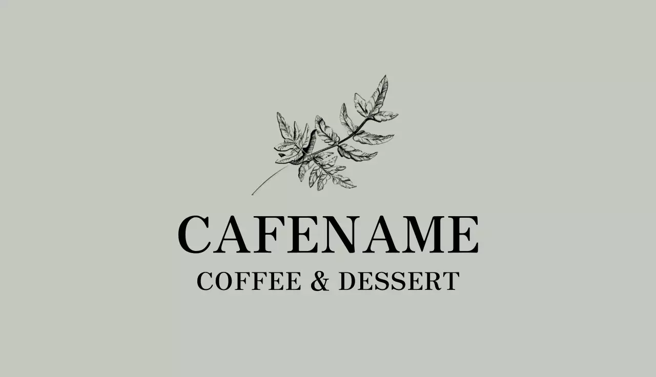 Grey Minimalist Cafe Business Card