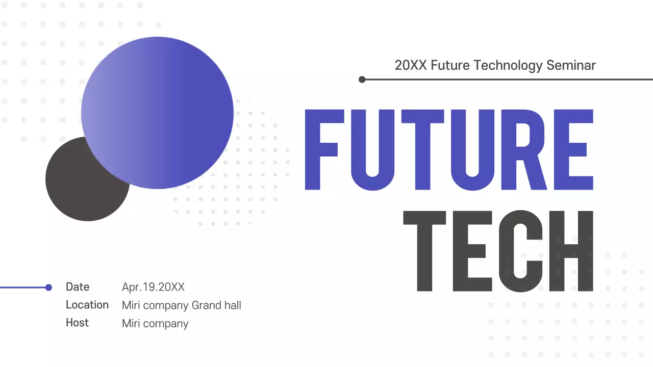 Blue Modern Technology Seminar Presentation