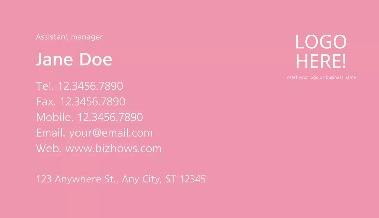 Default business card