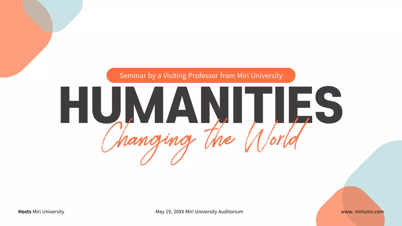 Orange Modern Humanities Seminar Presentation