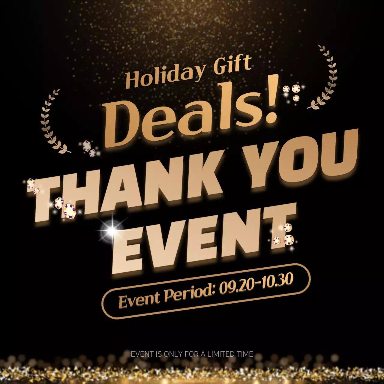 Black Elegant Holiday Promotion Instagram Post
