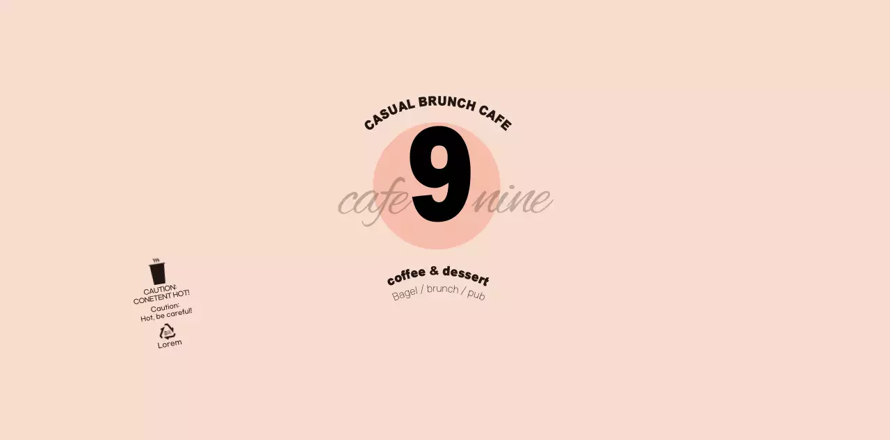 For a simple and unique concept cafe in pink and black