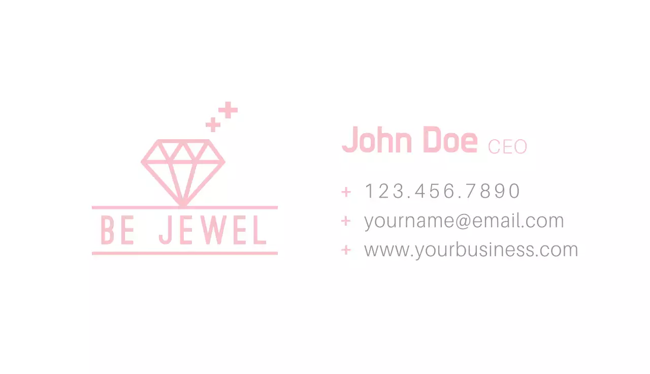 Pink Minimal Accessory Business Card