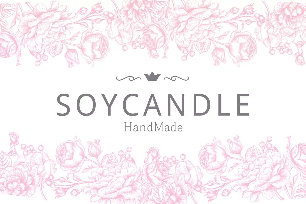 Pink Floral Candle Advertisement Banner