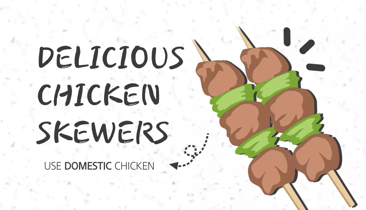 White Minimal Chicken Promotion Business Card