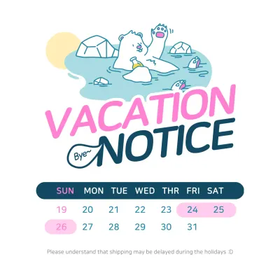 Pink Cartoon Vacation Notice Instagram Post