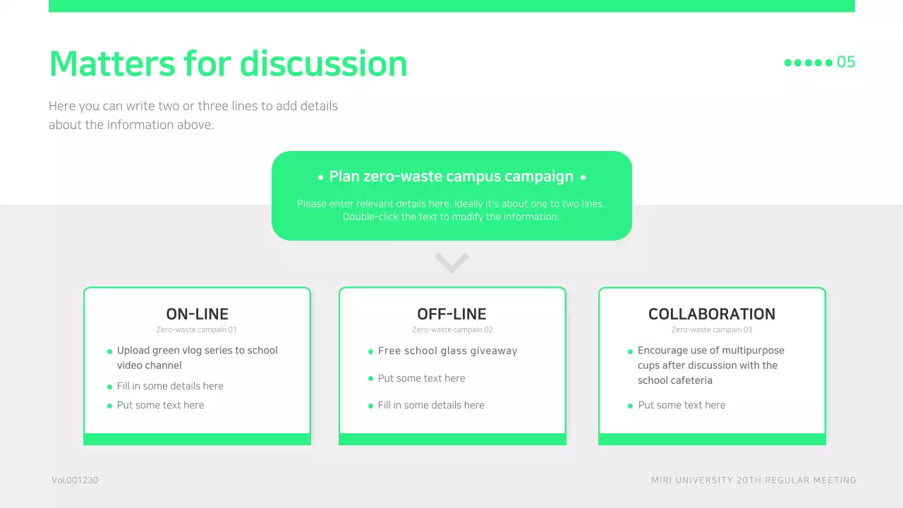 A simple, lime green student government meeting