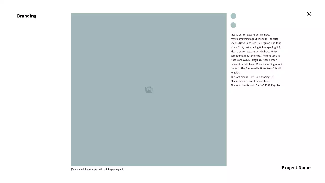 Portfolio with a mint-colored clean layout