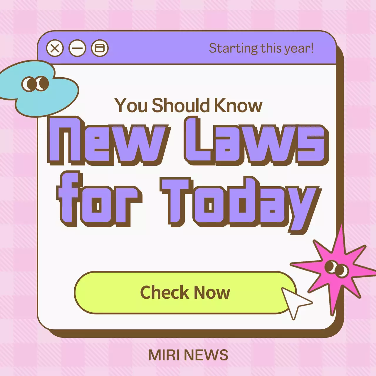 Cute policy guide with purple internet search bar concept