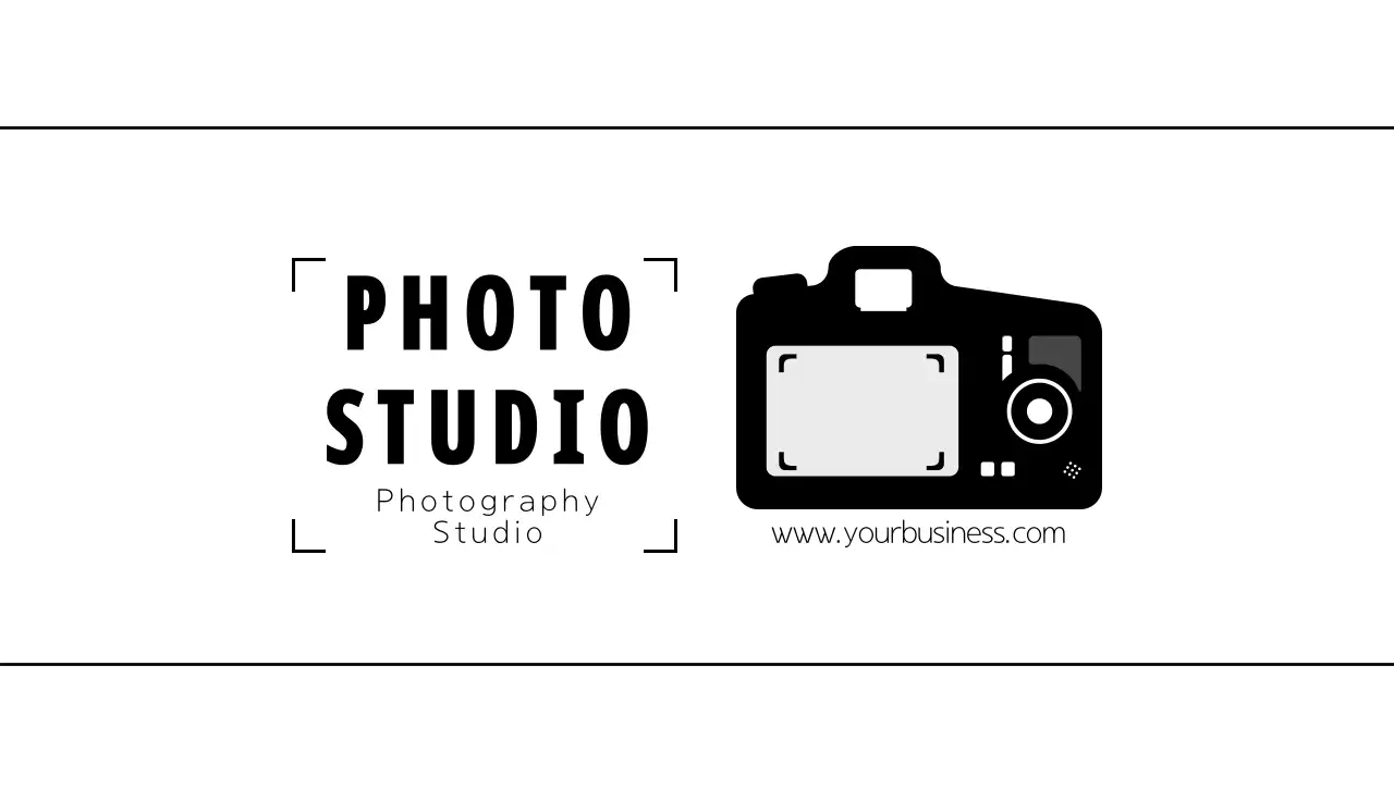 Black Minimal Photography Business Card
