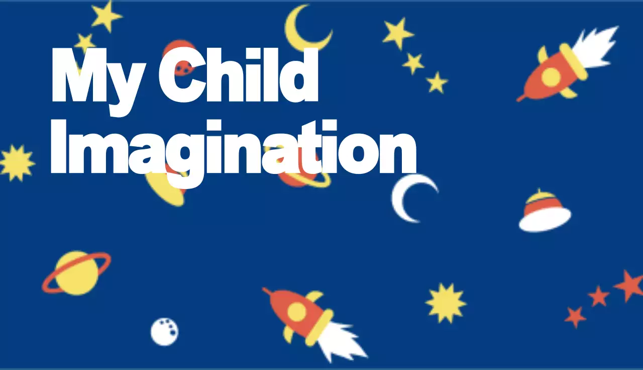 Blue Playful Imagination Promotion Business Card