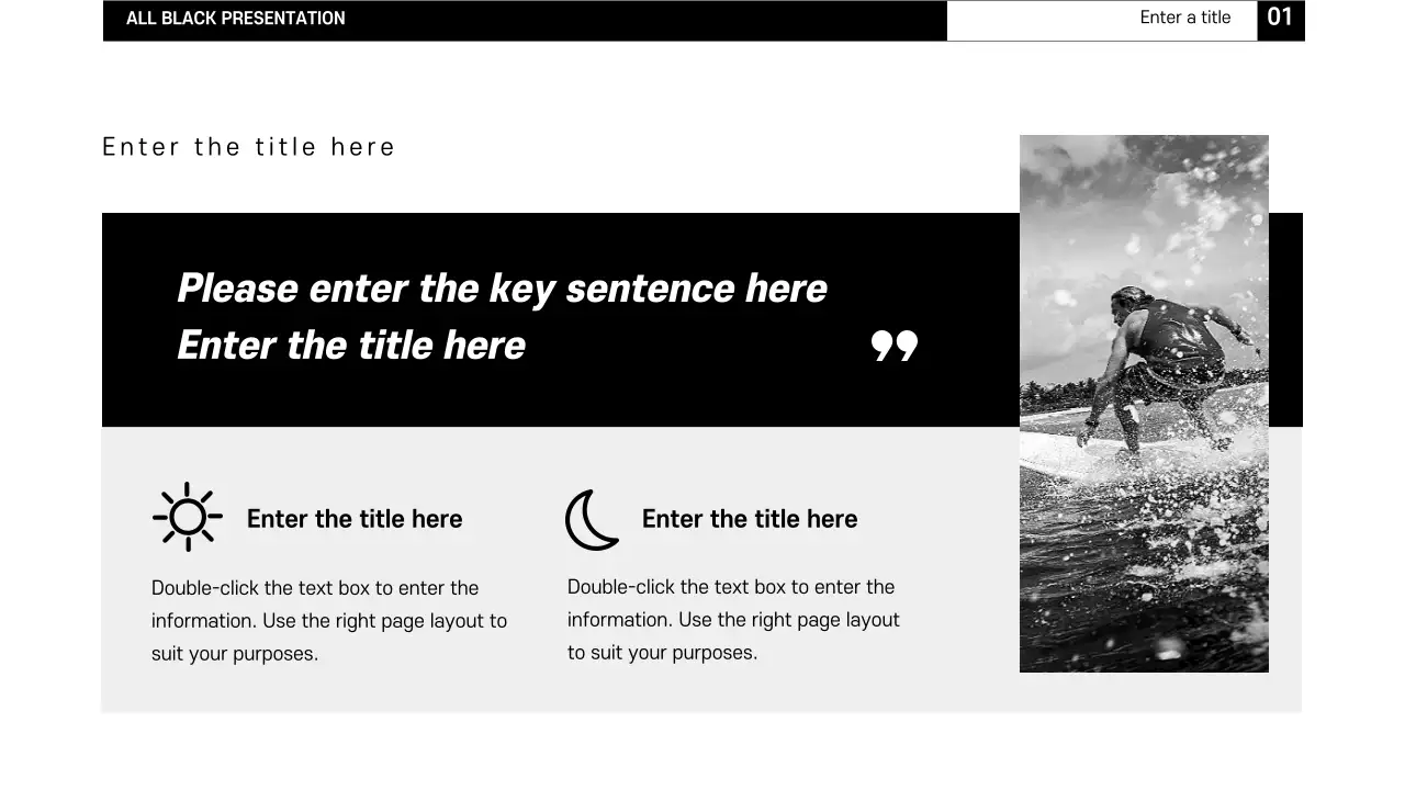Black Simple Surfing Presentation