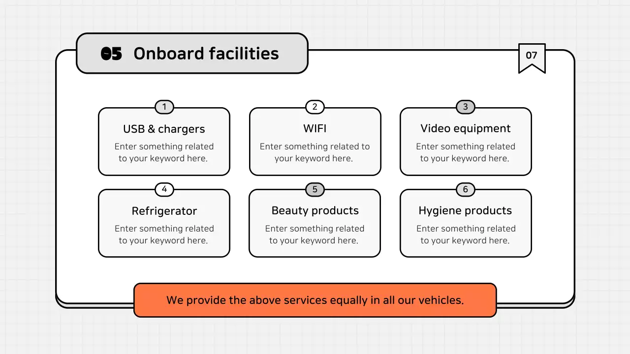 오렌지 미니멀 버스 운행 안내 프레젠테이션