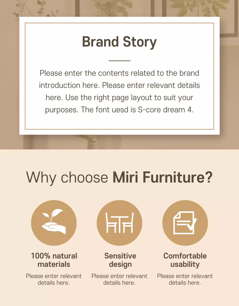 Beige Modern Furniture Promotion Poster