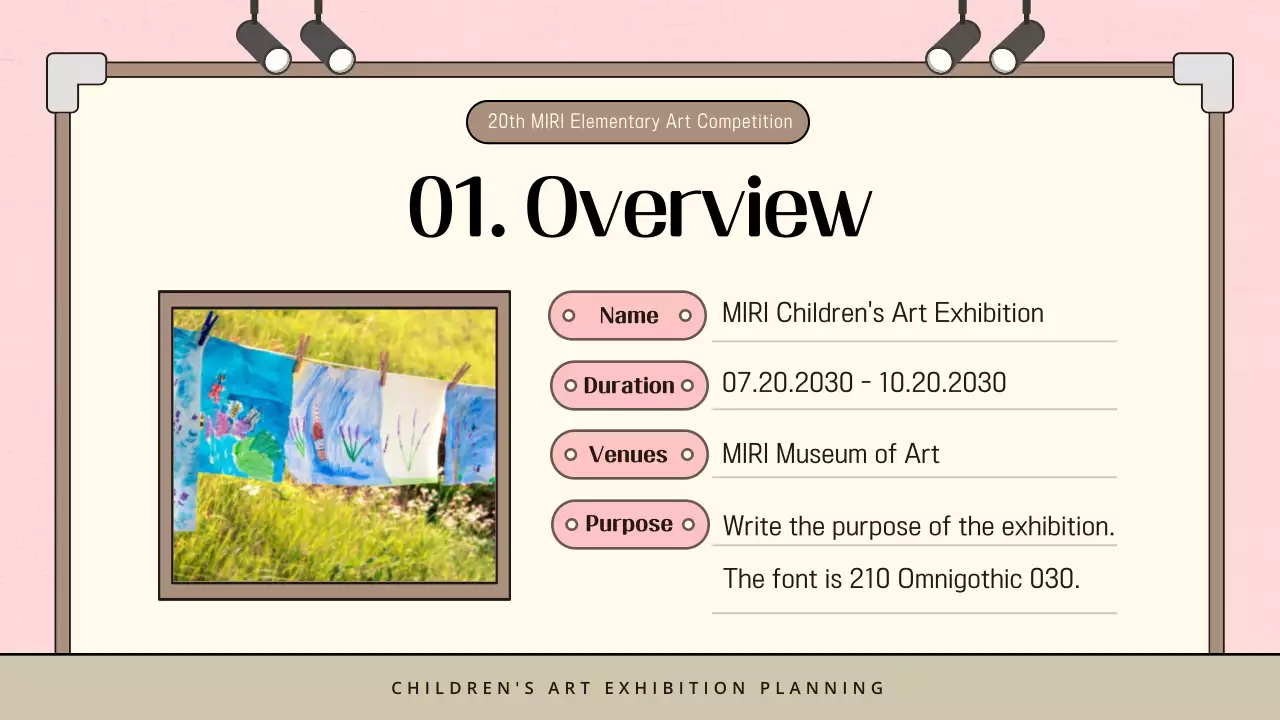 Beige Modern Art Exhibition Guide Presentation