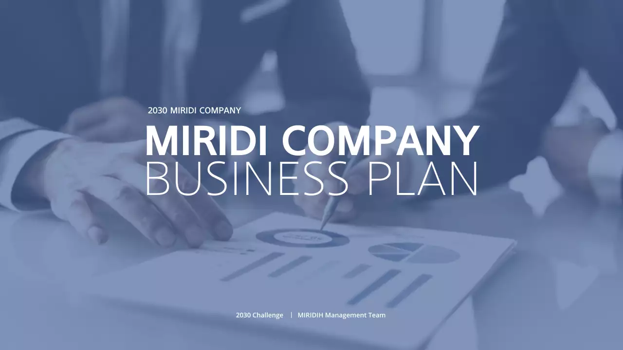 A simple business plan in navy blue