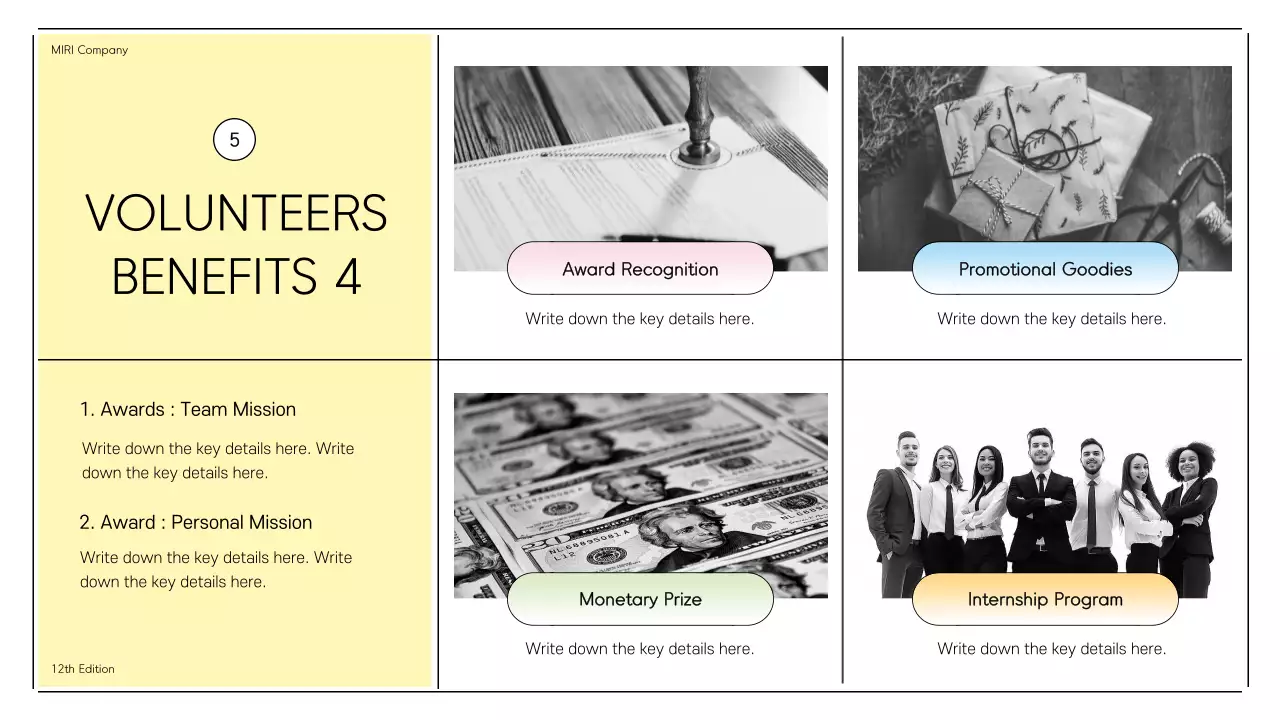 Beige Simple Volunteer Announcement Presentation