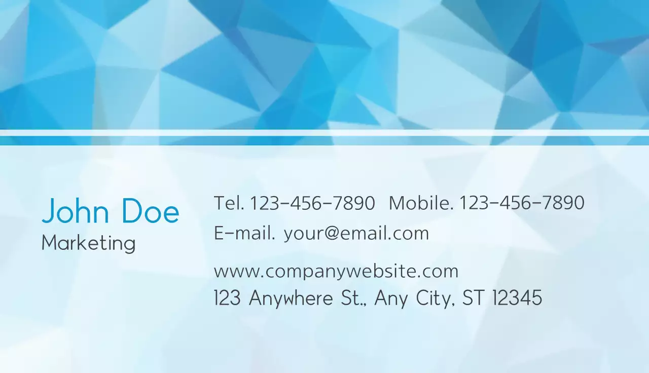 Blue Geometric Business Card