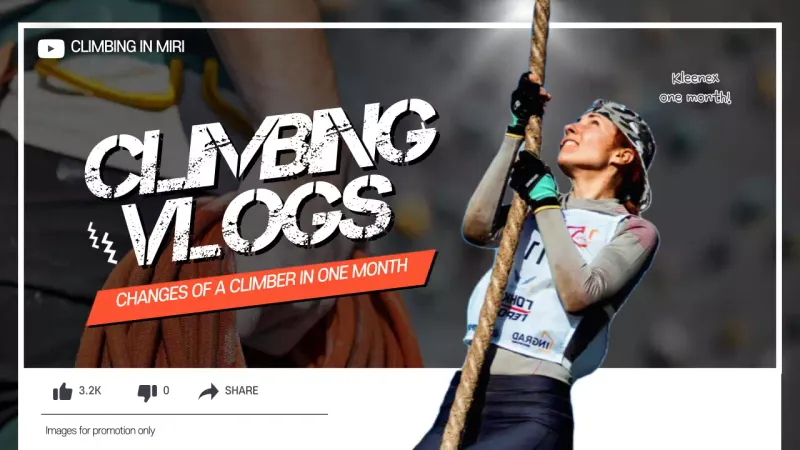 Miniatura do YouTube do Grey Modern Climbing Vlog